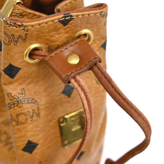 MCM Drawstring Shoulder Bag Leather