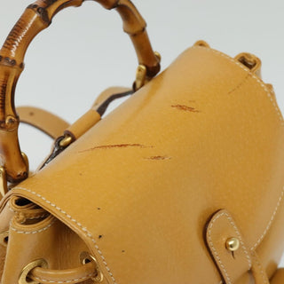 Gucci Vintage Bamboo Backpack Leather
