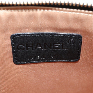 Chanel CC Chain Fringe Wristlet Clutch Quilted Leather