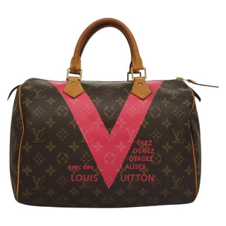 Louis Vuitton Speedy Handbag Limited Edition V Monogram Canvas