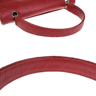 Chanel Vintage CC Flap Top Handle Calfskin Leather