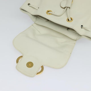 Salvatore Ferragamo Gancini Flap Drawstring Backpack Leather