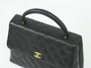 Chanel Coco Top Handle Bag Quilted Caviar