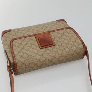 Celine Vintage Macadam Shoulder Bag Canvas and Leather