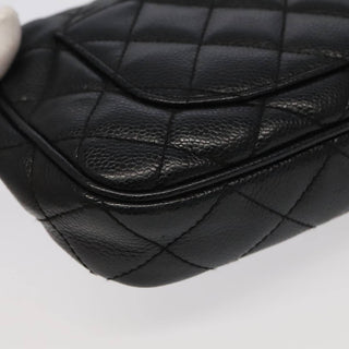 Chanel Timeless CC Chain Pochette Quilted Caviar