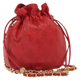 Chanel Drawstring Bucket Bag Lambskin