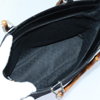 Gucci Vintage Bamboo Handle Tote Canvas
