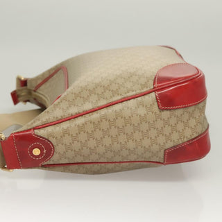 Celine Vintage Macadam Shoulder Bag Canvas and Leather