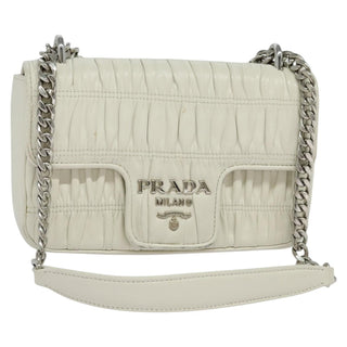 Prada Chain Flap Shoulder Bag Nappa Gaufre