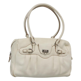 Salvatore Ferragamo Gancini Buckle Shoulder Bag Leather