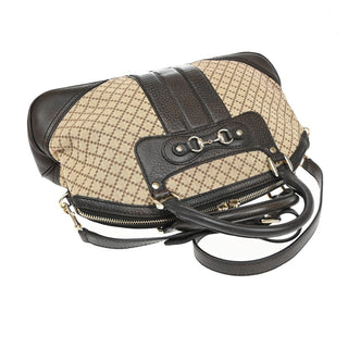 Gucci Horsebit Nail Boston Bag GG Canvas with Leather
