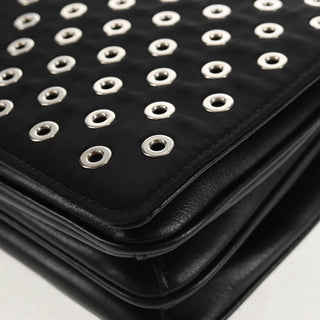 Prada Grommet Chain Flap Shoulder Bag Tessuto with Soft Calf