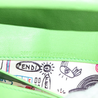 Fendi Wallet on Chain Logo Embossed Leather