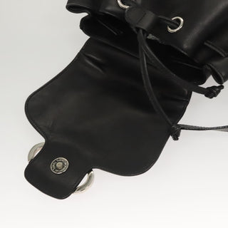 Salvatore Ferragamo Gancini Flap Drawstring Backpack Leather