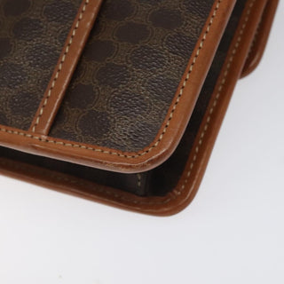 Celine Vintage Macadam Shoulder Bag Canvas and Leather