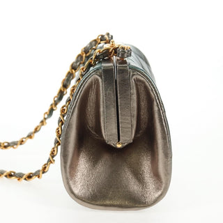 Chanel Vintage Chain Frame Bag Quilted Lambskin