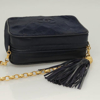 Chanel Vintage Timeless Camera Tassel Bag Silk