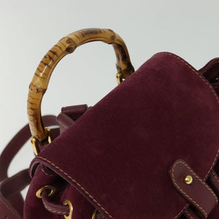 Gucci Vintage Bamboo Backpack Suede