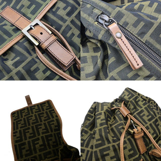 Fendi Vintage Double Pocket Backpack Zucca Canvas