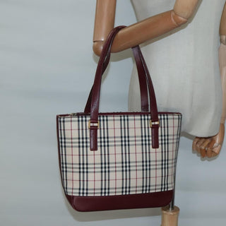 Burberry Nova Check Tote Canvas and Leather
