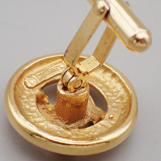 Chanel Round CC Plate Cufflinks Metal