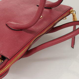 Miu Miu Convertible Madras Side Zip Satchel Grainy Leather