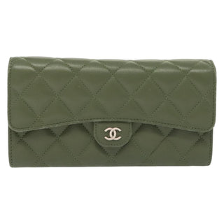 Chanel CC Gusset Classic Flap Wallet Quilted Lambskin