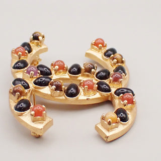 Chanel CC Brooch Gripoix and Metal