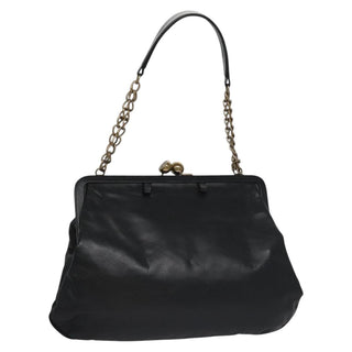 Chanel Kisslock Chain Frame Shoulder Bag Glazed Calfskin