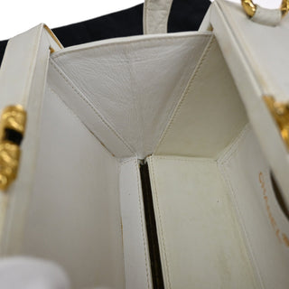 Chanel CC Logo Chain Handbag Canvas and Leather