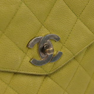 Chanel Vintage Front Pocket Shoulder Bag Quilted Caviar