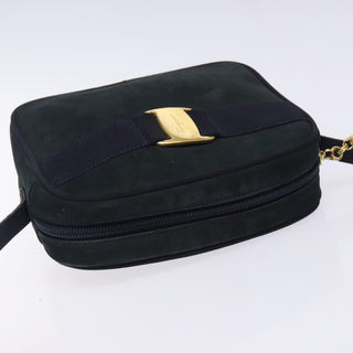 Salvatore Ferragamo Vala Shoulder Bag Suede