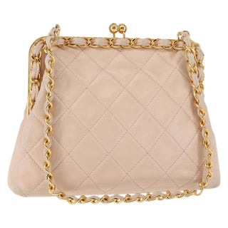 Chanel Kiss lock shoulder bag Leather