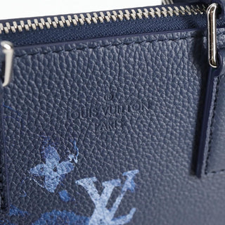 Louis Vuitton Sac Plat Zipped Bag Limited Edition Monogram Ink Watercolor Leather