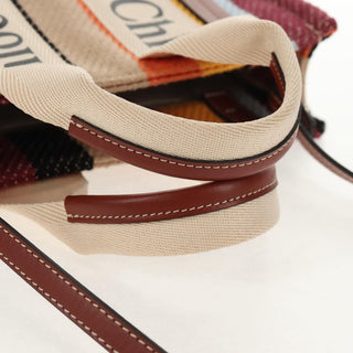 Chloe Woody Tote Canvas with Leather
