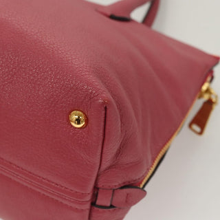 Miu Miu Convertible Madras Side Zip Satchel Grainy Leather