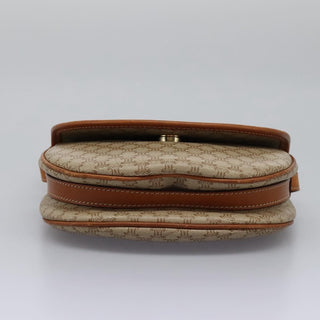 Celine Vintage Macadam Shoulder Bag Canvas and Leather