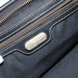 Fendi Vintage Pequin Boston Bag Coated Canvas