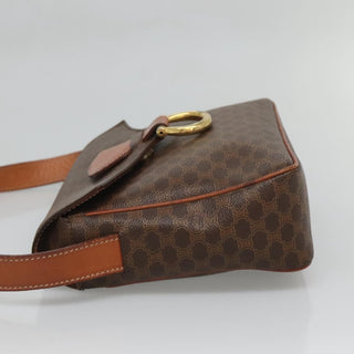 Celine Vintage Macadam Shoulder Bag Canvas and Leather