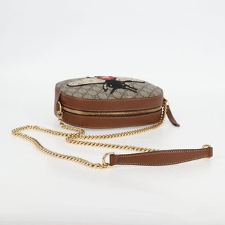 Gucci Chain Crossbody Bag Blooms Print GG Coated Canvas