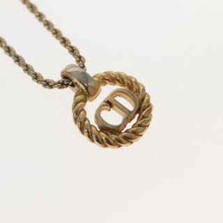 Christian Dior CD Pendant Necklace Gold-plated
