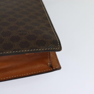 Celine Vintage Macadam Shoulder Bag Canvas and Leather