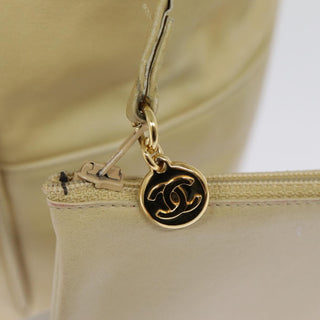 Chanel Vintage CC Drawstring Bucket Bag Lambskin