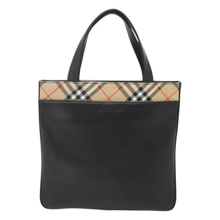 Burberry Nova Check Tote Canvas and Leather