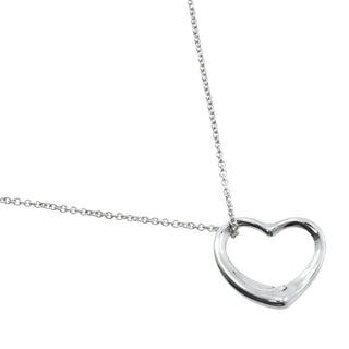 Tiffany & Co. Elsa Peretti Open Heart Pendant Necklace Sterling Silver