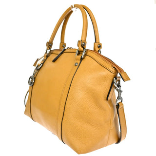 Gucci Britt Convertible Dome Satchel Leather