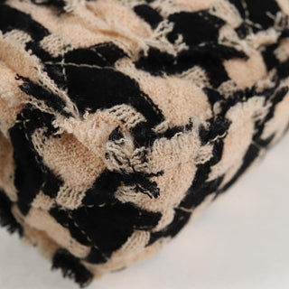 Chanel Classic Single Flap Bag Quilted Houndstooth Tweed and Ribbon