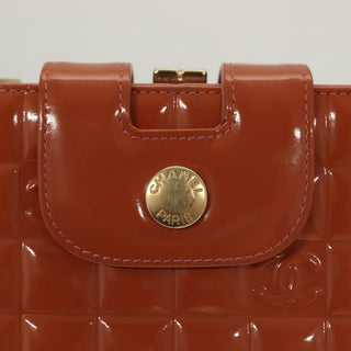 Chanel Chocolate Bar Clutch Quilted Patent