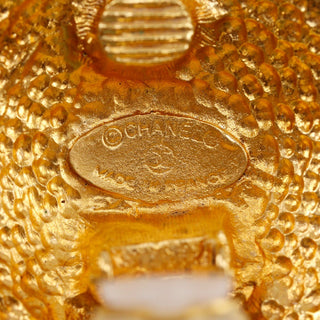 Chanel Vintage Round CC Clip-On Earrings Metal