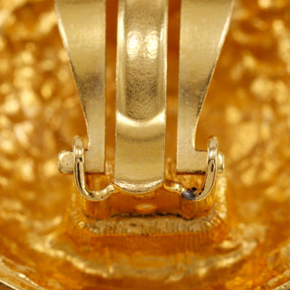 Chanel Vintage Round CC Clip-On Earrings Metal